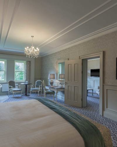 White elegant hotel suite at 4 star hotel in kerry ireland