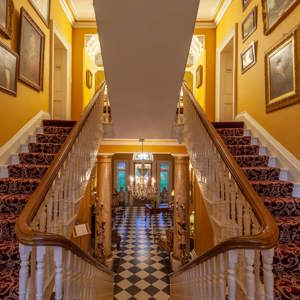 Staircase inside the ballyseede castle hotel